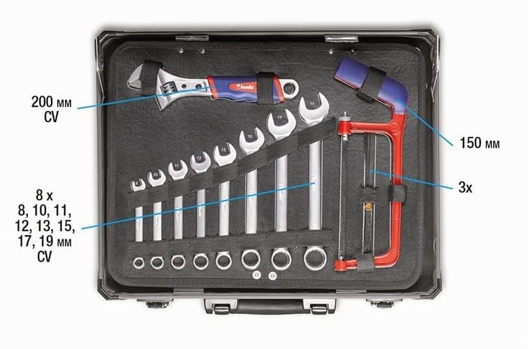 KWB 370780 Valigetta Utensili In Alluminio, 129 Pezzi