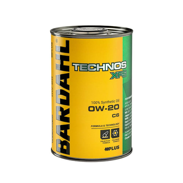 Bardahl - TECHNOS XFS C6 0W20 - Olio Motore per Auto, Lubrificante per Motori Benzina e Diesel di Ultima Generazione, Alta Efficienza Energetica da Prestazioni Elevate e Basse Emissioni, 1 L