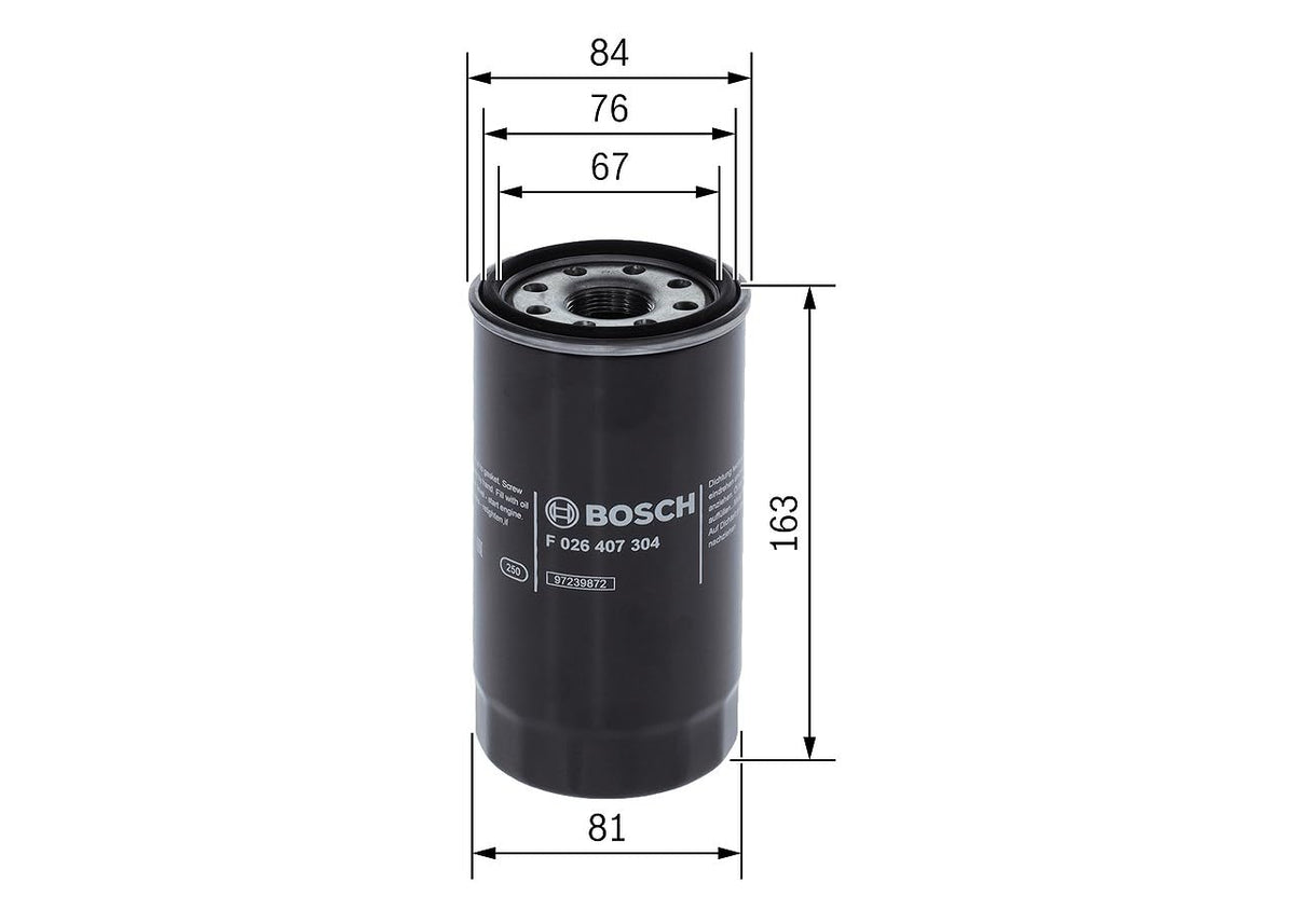 BOSCH Filtro olio F026407304