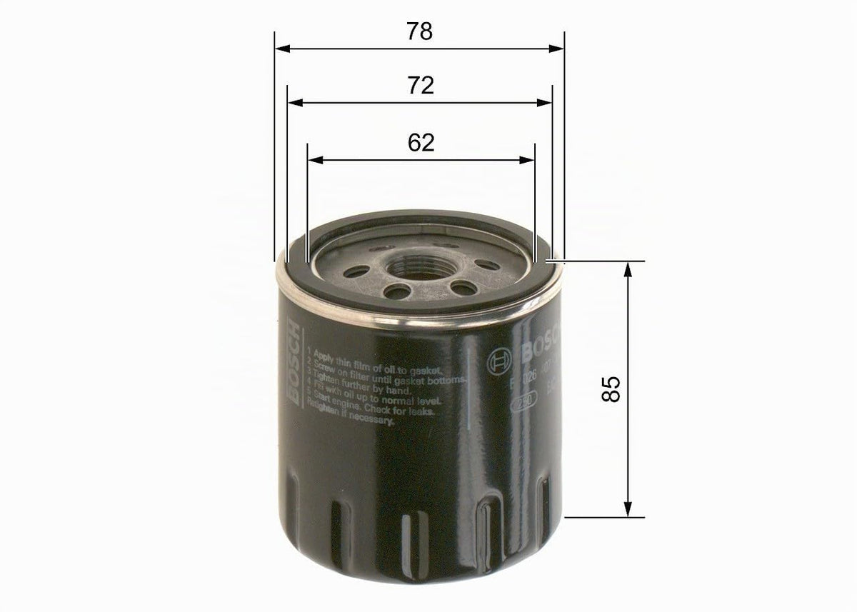 BOSCH Filtro olio F026407300