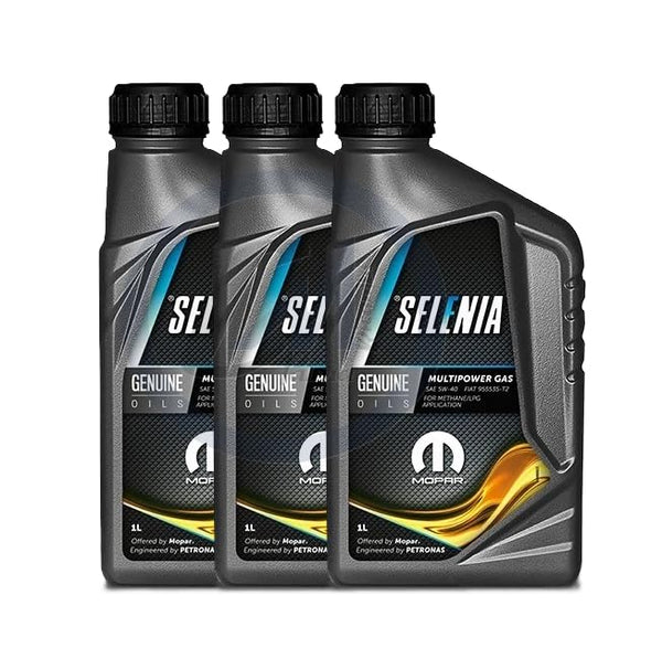 KIT 3 LITRI SELENIA MULTIPOWER GAS 5W-40 METANO MOPAR API SM ACEA C3 9.55535-T2