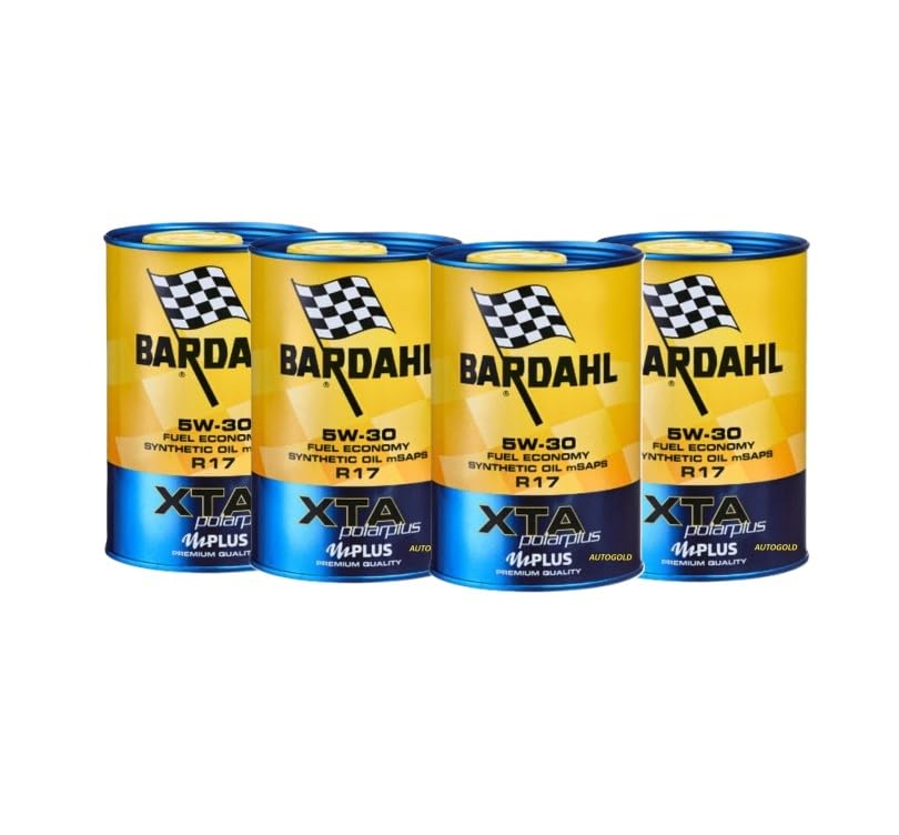 Bardahl - XTA R17 5W-30 4 LT Olio Motore per Auto, Lubrificante per Vetture Benzina e Diesel Equipaggiate di DPF o FAP, Pulisce gli Organi del Motore, con Formula Anti-Usura