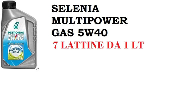 OLIO MOTORE SELENIA MULTIPOWER GAS 5W40 7 LATTINE DA 1 LITRO
