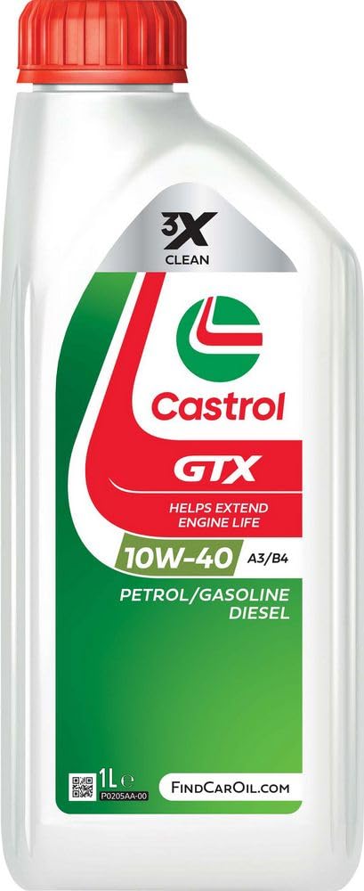 OLIO MOTORE LUBRIFICANTE CASTROL GTX ULTRACLEAN 10W-40 A3/B4 1L