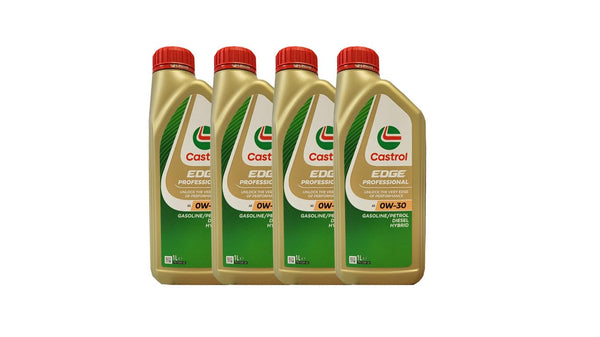 Castrol - 4 taniche da 1 l di olio lubrificante Edge Professional A5 0W-30 per Volvo, ACEA A5/B5