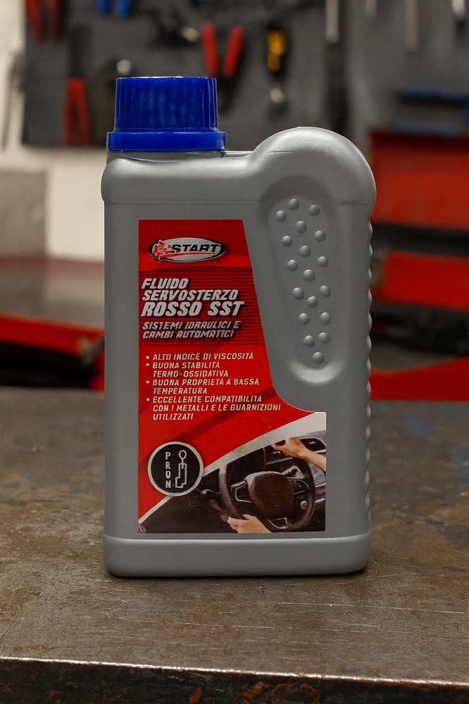 Start Fluido Servosterzo Rosso SST 250 ml – Olio Idraulico per Sterzo, Lubrificante Protettivo Antiusura, Additivo per Sistemi Idraulici Auto, Protezione e Prestazioni Durature