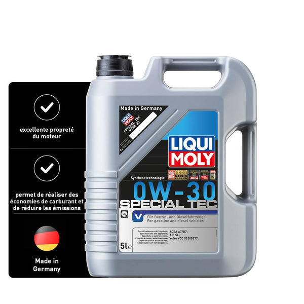 LIQUI MOLY Olio motore Special Tec 0W-30 5 L Compatibilità con RENAULT Clio 3 Hatchback BR0/1, CR0/1 Clio 2 BB0/1/2, CB0/1/2 Twingo 1 C06 Trafic 2 Furgonato FL, DACIA DUSTER