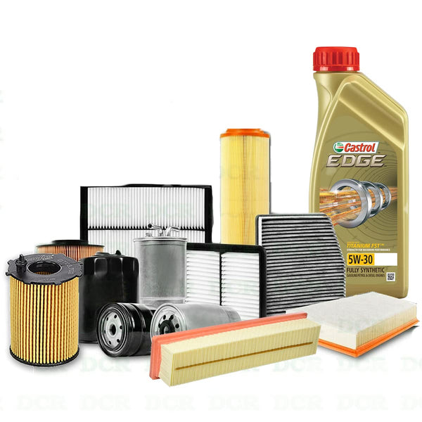 Kit tagliando auto, kit quattro filtri e 5 litri olio motore Edge 5W30 (KF0022/fo)