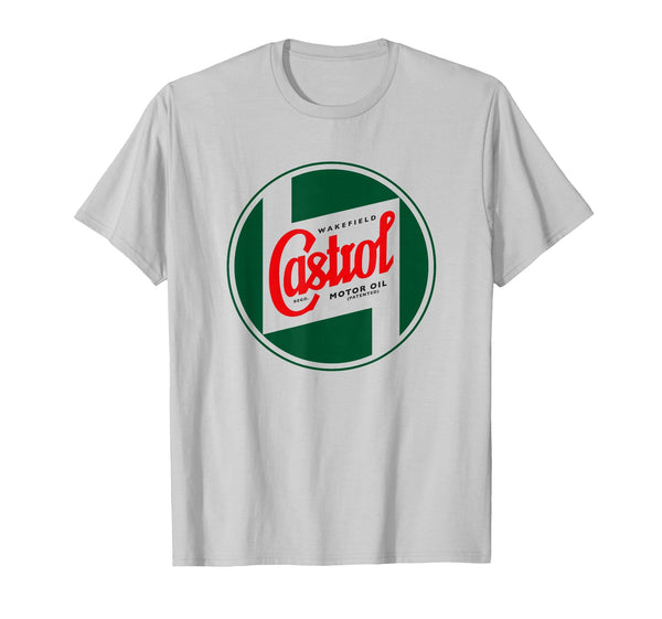 Olio Motore Castrol Wakefield Vintage Logo PAPL1319 Maglietta, Uomo, Argento, XL