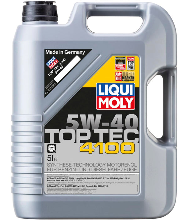 LIQUI MOLY | Top Tec 4100 5W-40 | 5 L | Oli motore | Tecnologia sintetica | SKU: 9511
