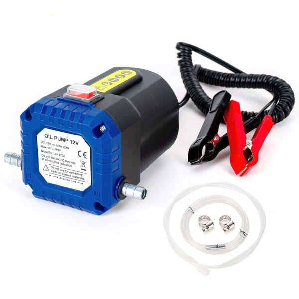 LEMOTO Estrattore di Pompa per Cambio Olio 12V 80W Pompa per Il Trasferimento di Aspirazione con Tubo
