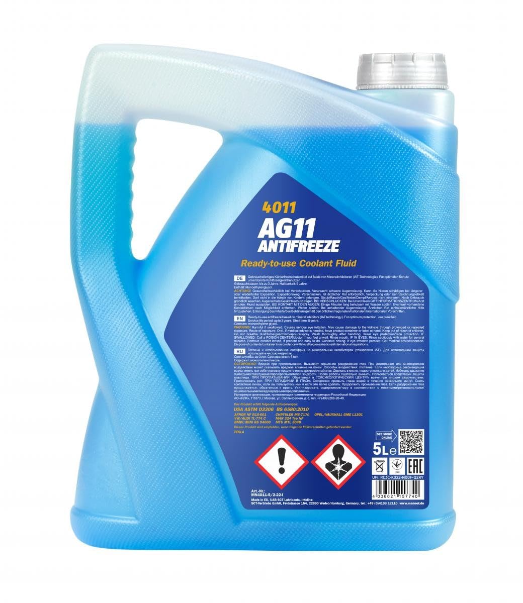 MANNOL MN4011-5 Antigelo 5L Blu