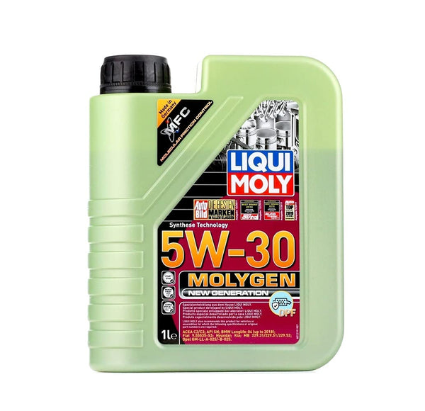 LIQUI MOLY Olio motore Molygen 5W-30 Olio sintetico 1 L Compatibilità con VW Polo Hatchback 6R1, 6C1 Golf 4 Hatchback 1J1 Golf 7 Hatchback 5G1, BQ1, BE1, BE2 Golf 5 Hatchback 1K1, BMW 3 Sedan E90