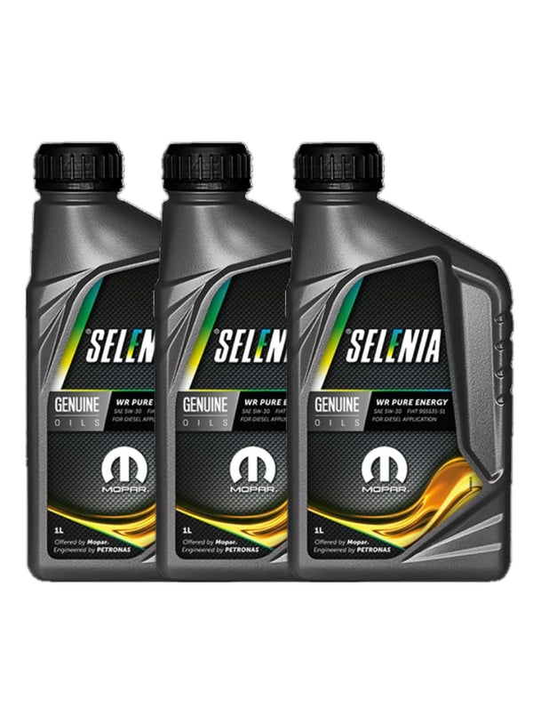Olio Motore Selenia WR PURE ENERGY 5W-30, Completamente Sintetico, per Motori Diesel, Protezione Filtro Antiparticolato, ACEA C2 (3L)