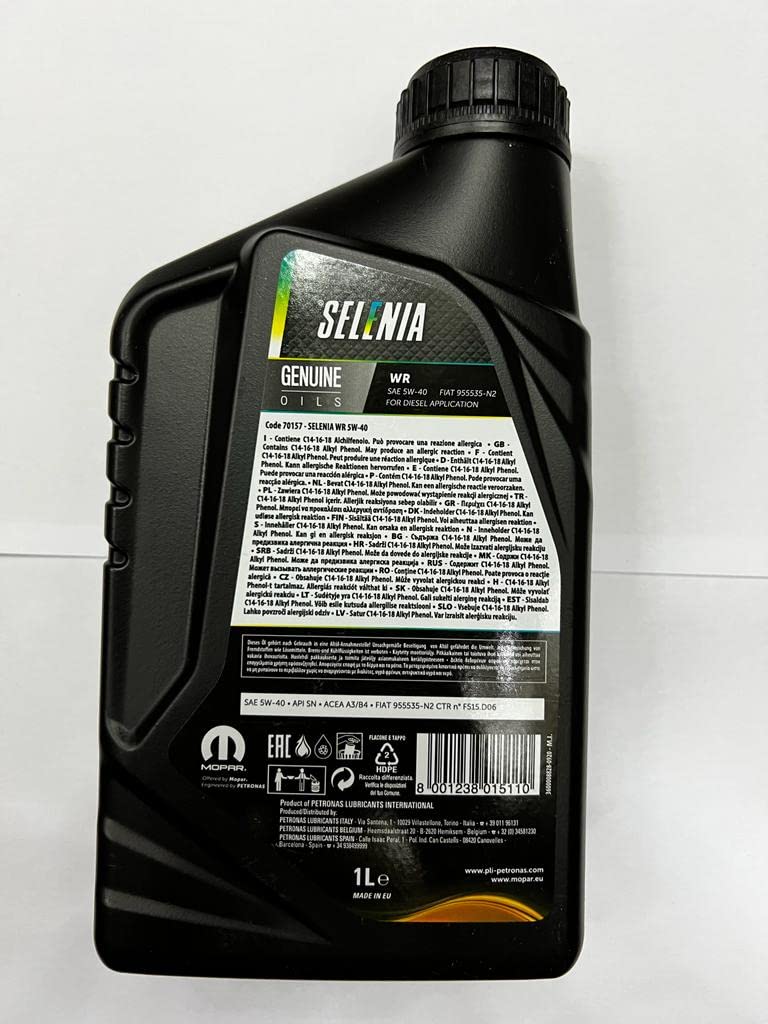 Olio motore Selenia WR 5W40 LT. 4