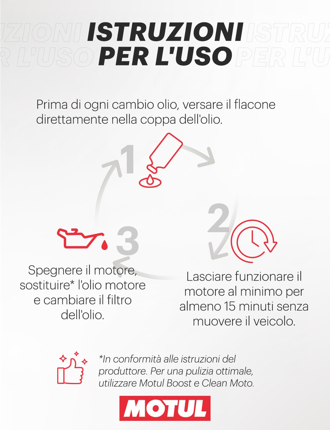 Motul - Detergente per Motore - Additivo Curativo per Motori a 4 Tempi - Riduzione del Consumo di Carburante e dell'Usura - Miglioramento delle Prestazioni - Engine Clean Moto - 200 ml