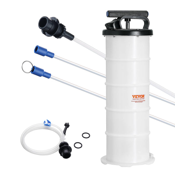 VEVOR Estrattore di Fluidi Pompa a Vuoto di Aspirazione per Cambio Olio di Motore Manuale Capienza Max. 6,5L, Estrattore per Cambio Olio Pompa a Vuoto Kit Evacuazione a Vuoto Aspiraliquidi per Auto