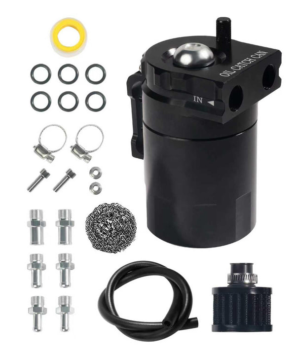 Flaconi Decanter Vapori Olio per Auto,Serbatoio di Raccolta Dell'olio,300ml in Alluminio Serbatoio del Carburante può Serbatoio di Stoccaggio Dell'olio con Filtro Dell'aria,per Una Varietà di Veicoli