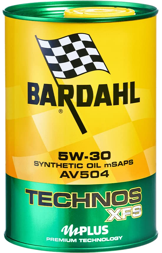 Bardahl - Olio Motore per Auto, Technos XFS AV504 5W30, Olio per Motori di Ultima Generazione, Permette di Ottenere Alta Efficienza Energetica da Prestazioni Elevate e Basse Emissioni, 8 Litri