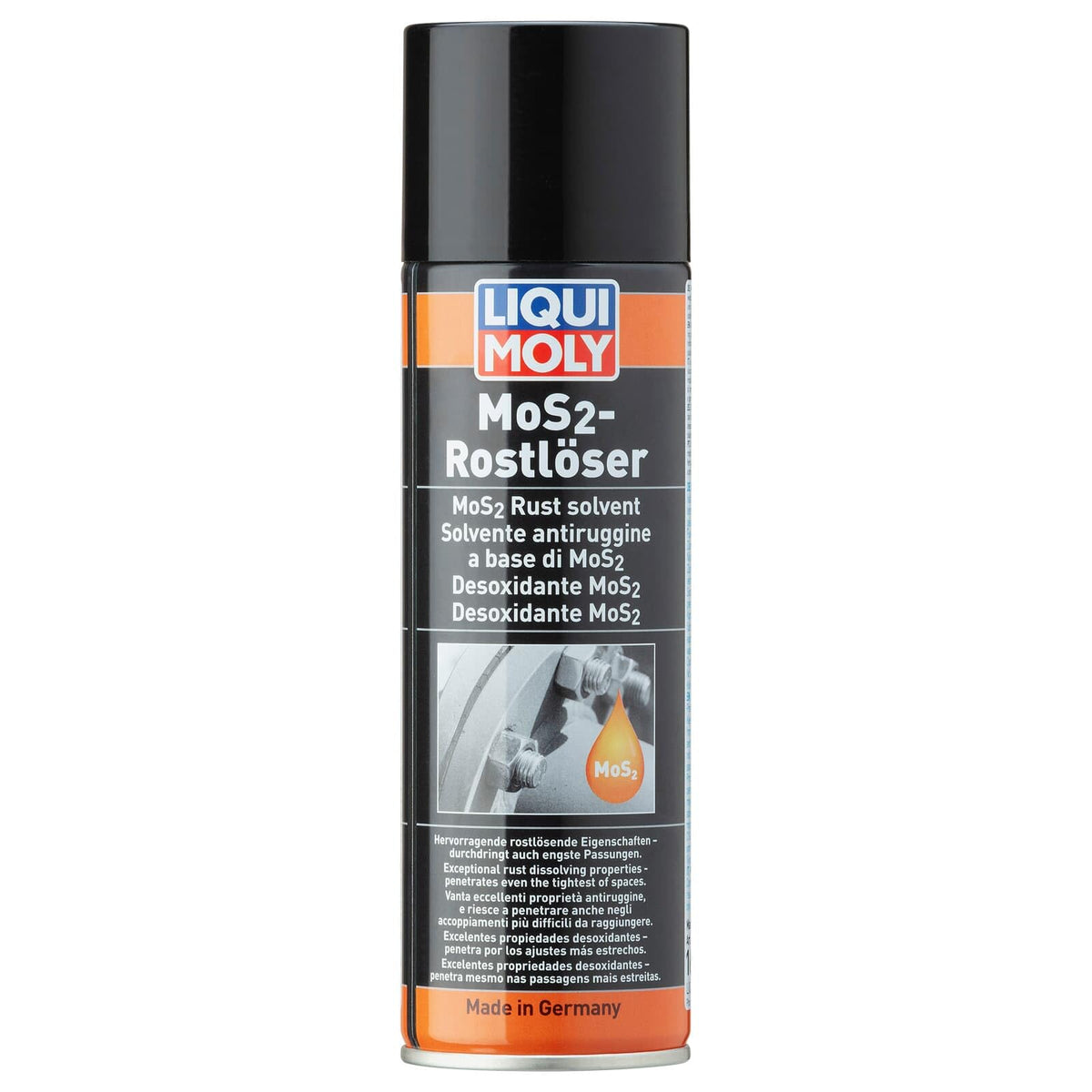 LIQUI MOLY Solvente antiruggine a base di MoS2, 300 ml, Protezione da corrosione, Rimozione della ruggine, SKU: 1614