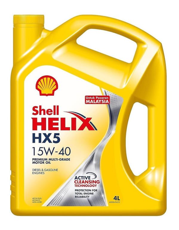 SHELL Olio motore Helix 15W-40 Olio minerale 4 L Compatibilità con RENAULT Clio III Hatchback BR0/1, CR0/1 CLIO II BB0/1/2, CB0/1/2, PEUGEOT 206 2 volumi/Coda spiovente 2A/C 207 WA, WC 307 3A/C