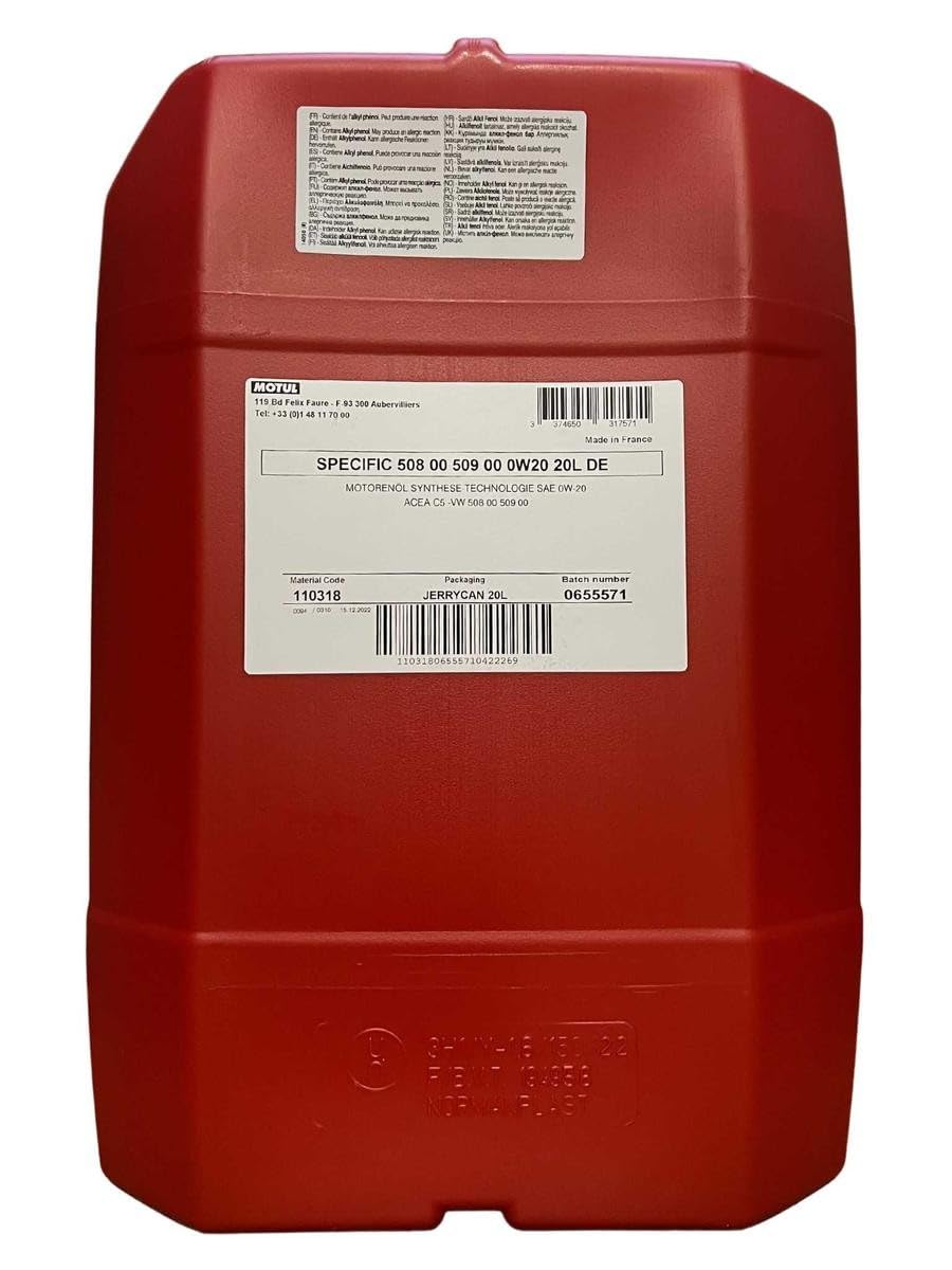 Motul 107385 Specific 508 00 – 509 00 0 W20/1liter