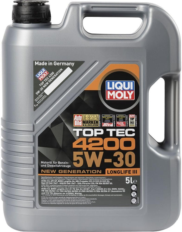 LIQUI MOLY I Top Tec 4200 5W-30 New Generation I 5 L I Oil Motore I Tecnologia Sintetica I SKU: 8973