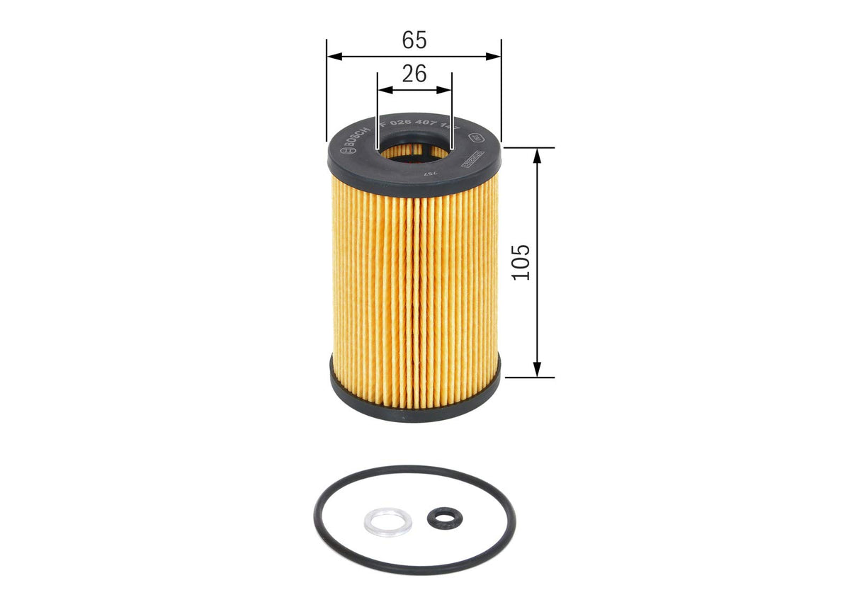 BOSCH Filtro olio F026407147