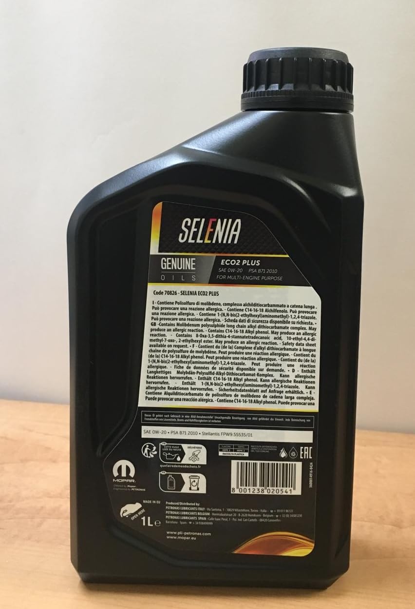 OLIO MOTORE SELENIA ECO2 PLUS 0W-20 ACEA C5 LITRI 3