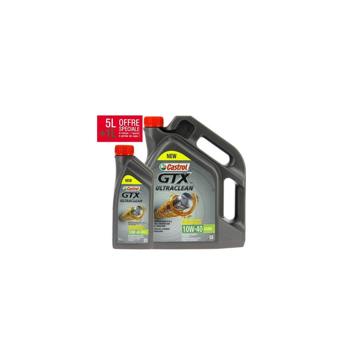 Castrol Olio motore GTX 10W40-5 litri + 1 litro