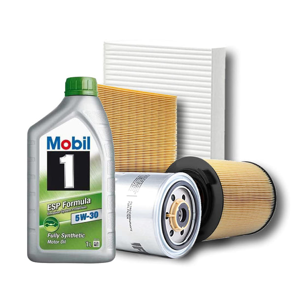 Kit tagliando auto, kit tre filtri e 5 litri olio motore MOBIL_5W30 (KF0088/fo)
