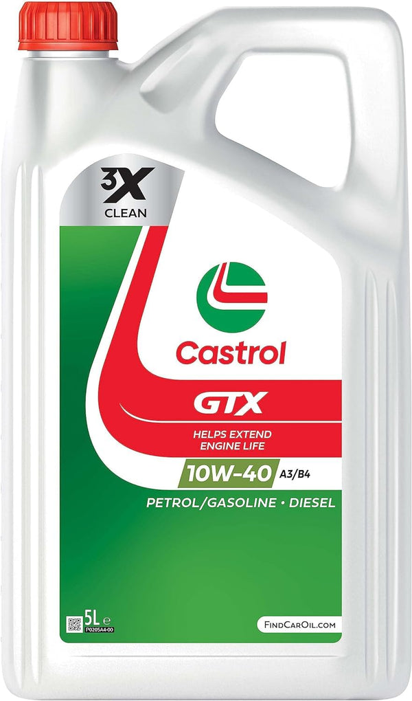 Castrol GTX ultraclean 10w40 A3/B4 olio motore auto benzina diesel 1X5lt...