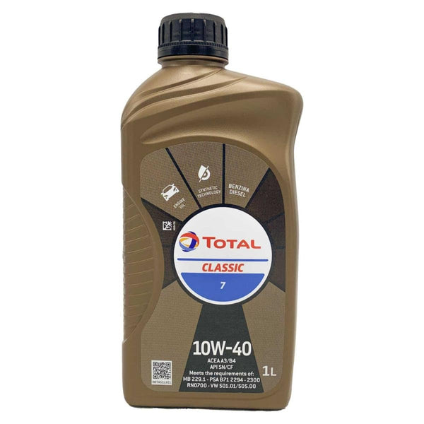 TotalEnergies Olio motore Classic 10W-40 olio 1 L Compatibilità con RENAULT Clio 3 Hatchback BR0/1, CR0/1 Clio 2 BB0/1/2, CB0/1/2, PEUGEOT 206 2 volumi/Coda spiovente 2A/C 207 WA, WC