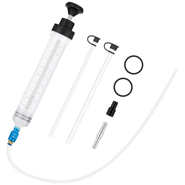 flintronic Pompa Manuale A Siringa, con 3 Tubi+Valvola Ritegno, 500cc
