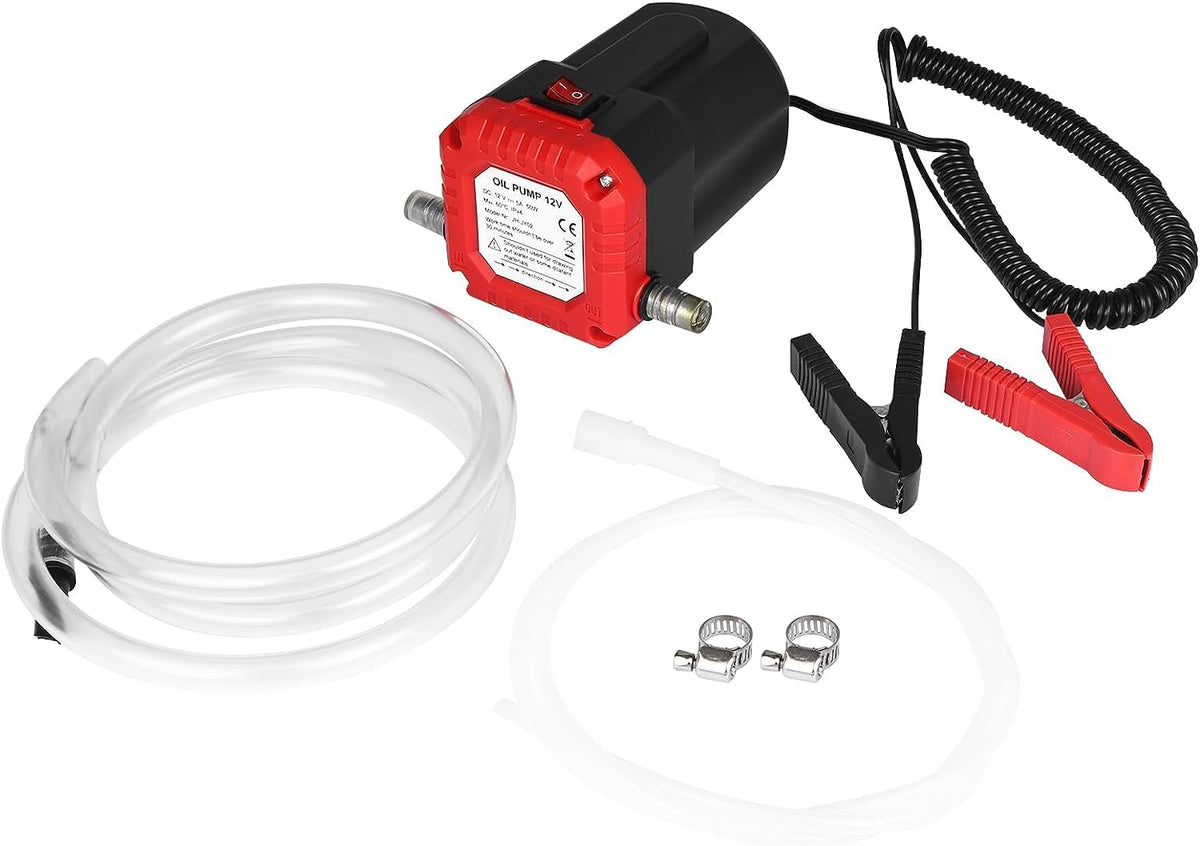 FreeTec Pompa Estrattore per Cambio Olio, 12V 60W Pompa Estrattore Fluidi Olio Diesel, Pompa di Aspirazione Olio, Pompa di Trasferimento Olio per Auto Moto Barche ATV