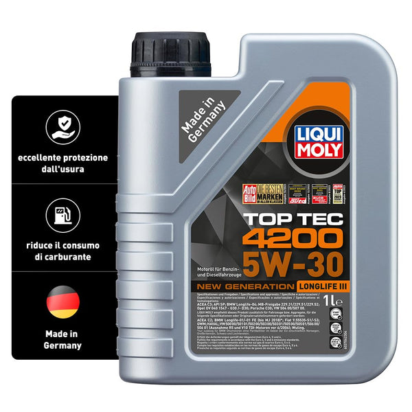 LIQUI MOLY | Top Tec 4200 5W-30 New Generation | 1 L | Oli motore | Tecnologia sintetica | SKU: 8972