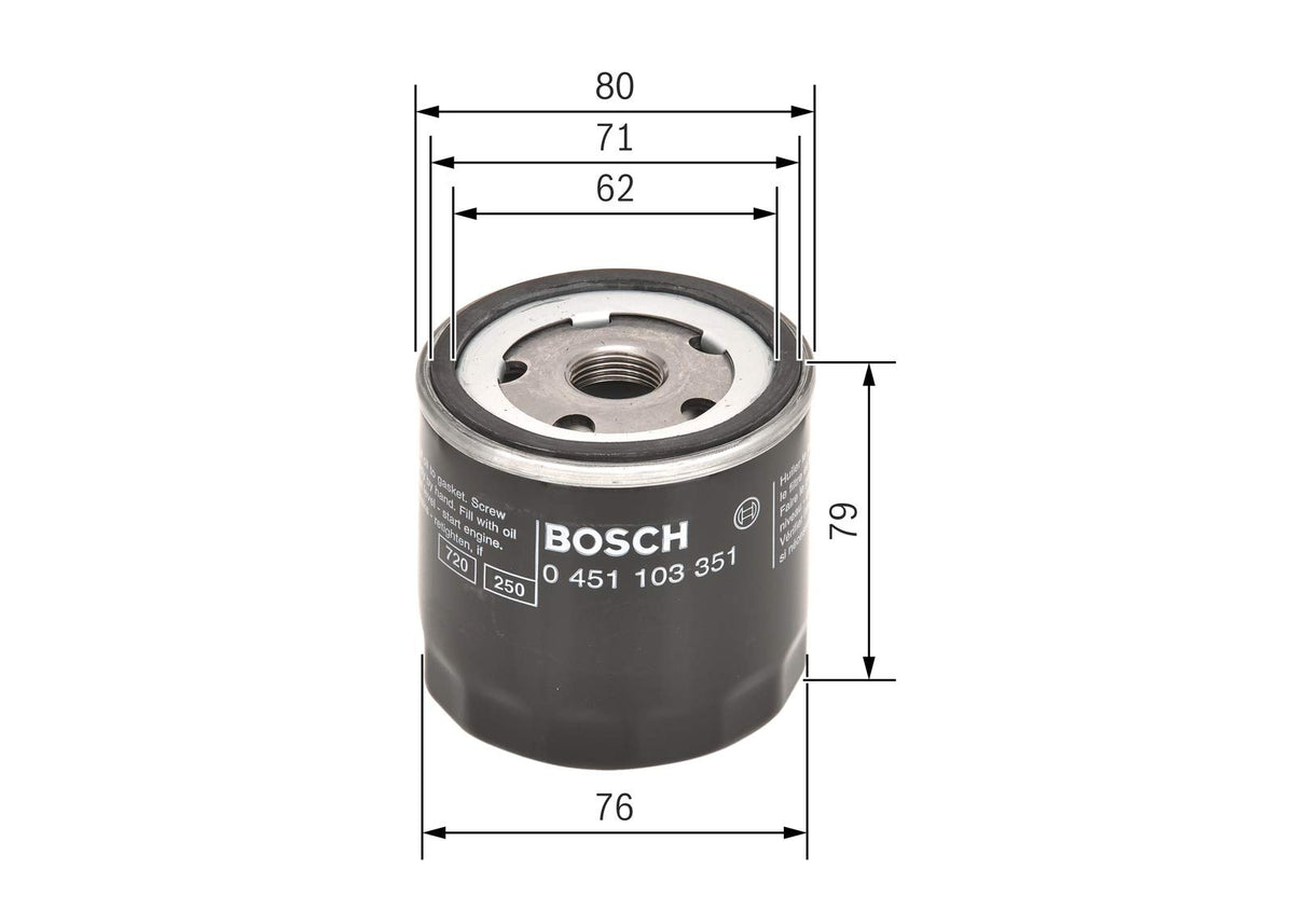 Bosch P3351 - Filtro Olio
