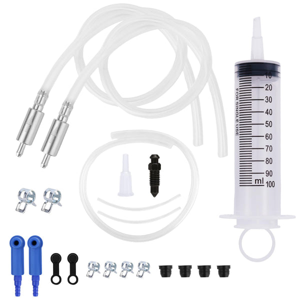 Fukaisu Kit di Spurgo Freni, Set Attrezzi Spurgo Freni Include Siringa Tubo Flessibile Tubo Dell'Olio per Auto Pratico Kit di Attrezzi Adatto per la Manutenzione Auto e Moto