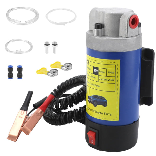 TONZACK Pompa di Cambio dell'olio Motore 12V 100W Pompa di Estrazione dell'olio Motore Pompa di Cambio dell'olio Adatta per Auto RV Moto Barca Pompa dell'olio elettrica