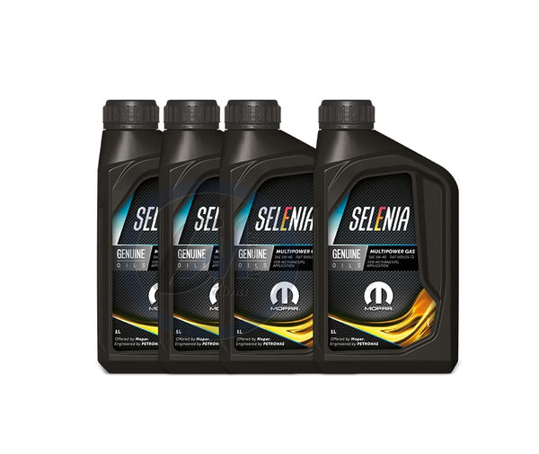 KIT 4 LITRI SELENIA MULTIPOWER GAS 5W-40 METANO MOPAR API SM ACEA C3 9.55535-T2