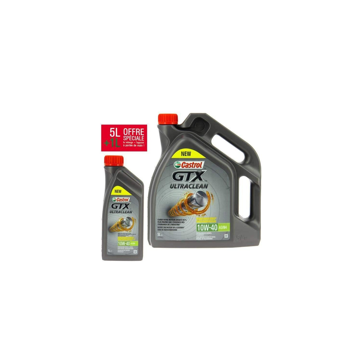 Castrol Olio motore GTX 10W40-5 litri + 1 litro