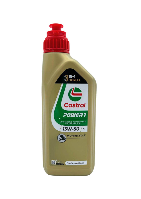 Olio Motore Moto 4 Tempi Castrol Power 1 4T 15w50 - Protezione Superiore confezione 2x1lt.