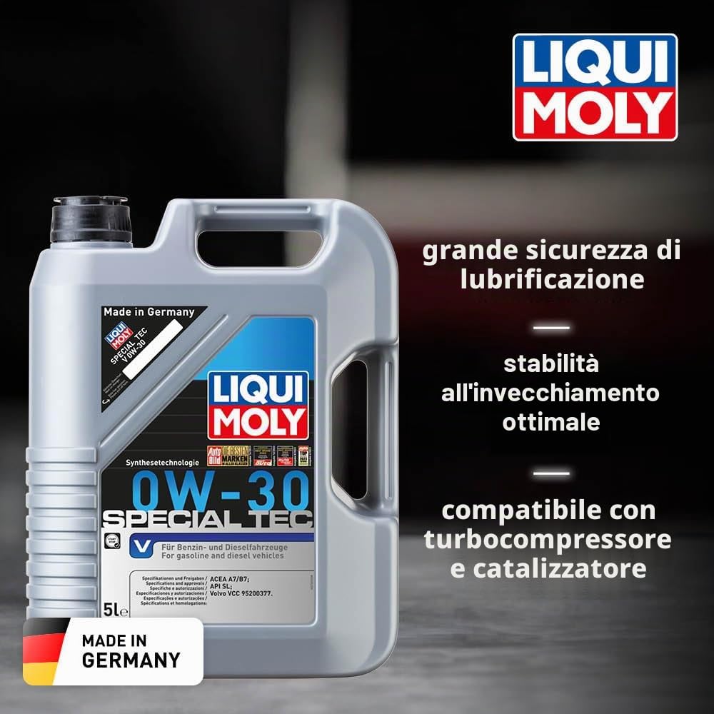 LIQUI MOLY Olio motore Special Tec 0W-30 5 L Compatibilità con RENAULT Clio 3 Hatchback BR0/1, CR0/1 Clio 2 BB0/1/2, CB0/1/2 Twingo 1 C06 Trafic 2 Furgonato FL, DACIA DUSTER