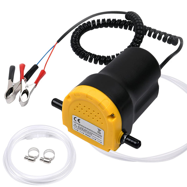 flintronic Pompa del Gasolio, Pompa Trasferimento Olio, 60W 12V(Giallo