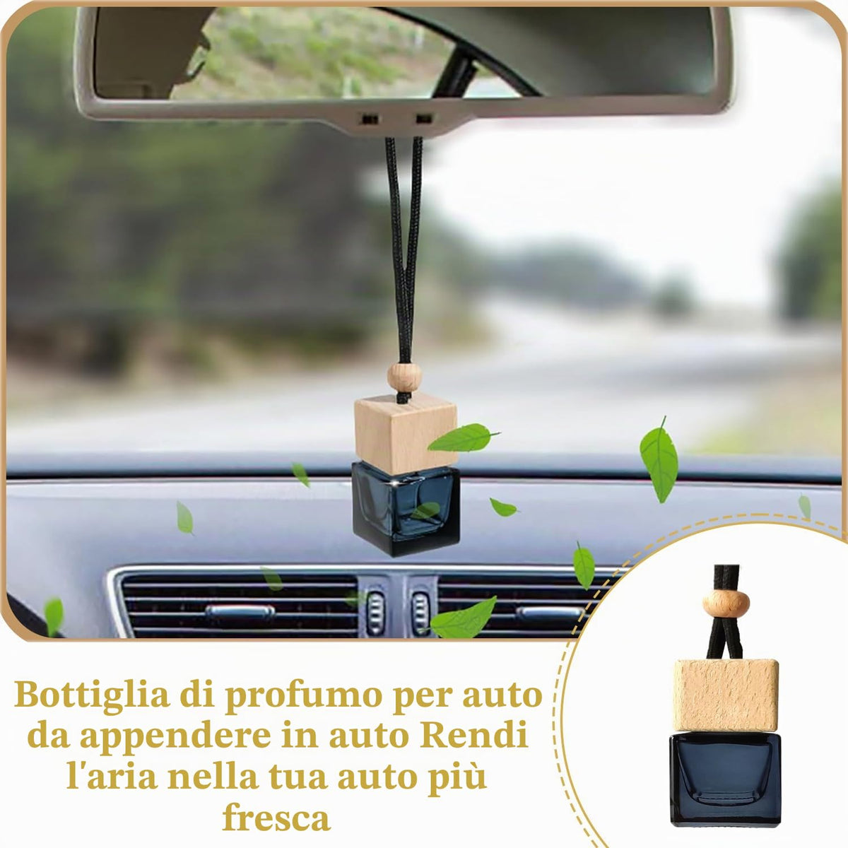 10 pz Vetro Nero Deodorante per Auto Diffusore Auto Vuote Bottiglie di Profumo di Olio Essenziale Auto Appeso Ornamenti Decorazione