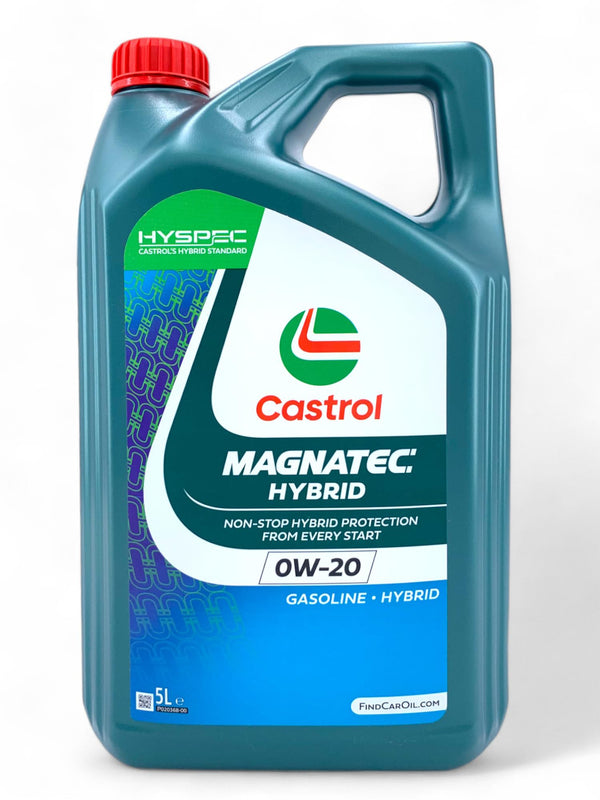 LUBRIALPHA - Castrol Magnatec Hybrid 0W-20 | Protezione Continuativa con Tecnologia DUALOCK | API SP, ILSAC GF-6 | Tanica 5 Litri | Protezione Avanzata a Bassa Temperatura