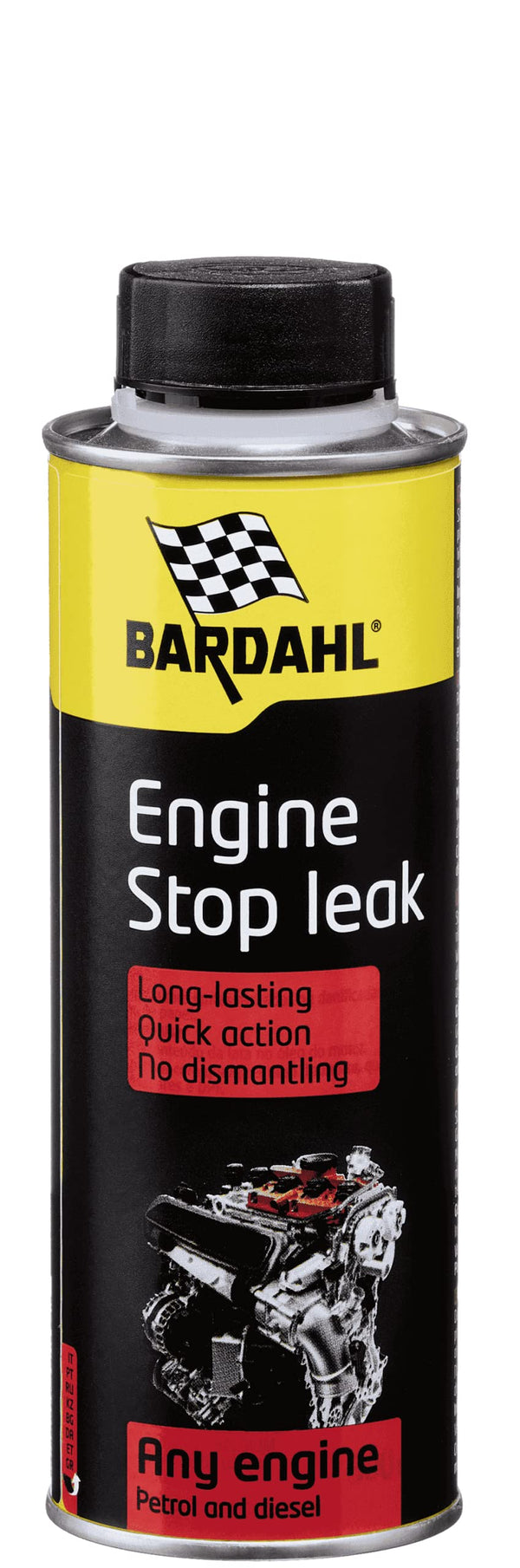 Bardahl - Additivo Olio per Auto a Benzina e Diesel, Elimina le Perdite dell’Olio Motore, Stop Perdite Olio Motore, 300ml