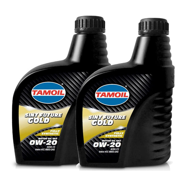 TAMOIL Olio Motore 0W20 Sint Future Gold SAE 2 Litri ACEA C5 per auto BENZINA DIESEL e IBRIDI. 100% SINTETICO
