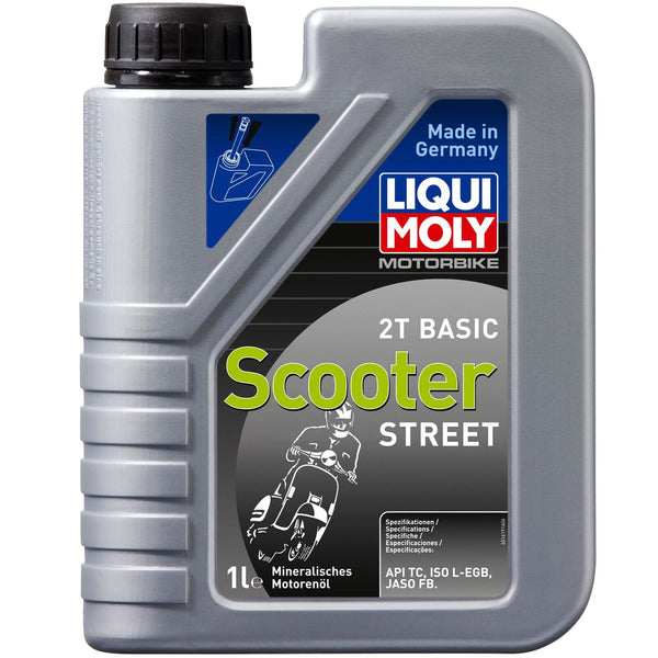 LIQUI MOLY Olio motore Motorbike 2T Basic Olio minerale 1 L Compatibilità con YAMAHA MOTORCYCLES NEOS JOG DT WHY AEROX