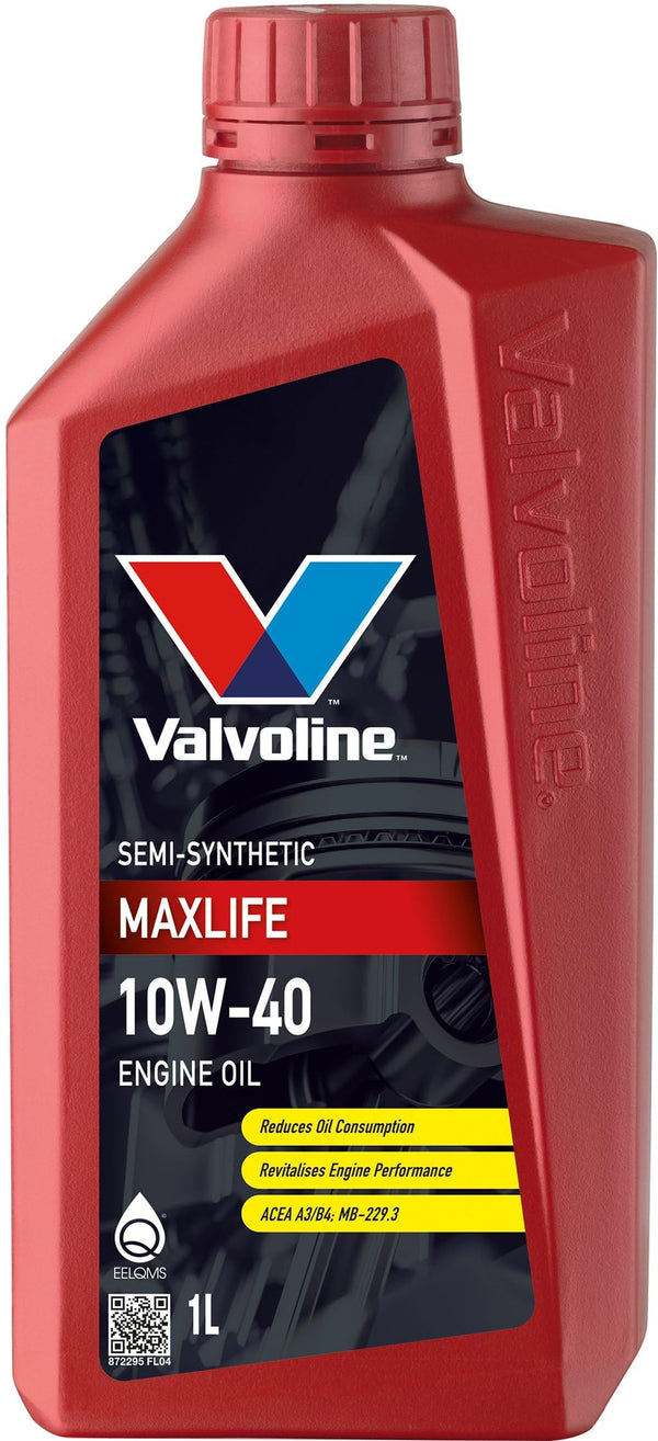 Valvoline Olio Motore maxLife 10W-40 1L Lubrificante Auto Sintetico con formulazione unica per prolungare la durata del motore
